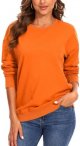 Womens Casual Fashion Sweatshirts Loose Pullover Sweatshirt Long Sleeve Tops