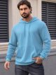 Men's Hoodie Casual Long Sleeve Waffle Knit Drawstring Hoodies Pullover Sweatshirts With Pocket