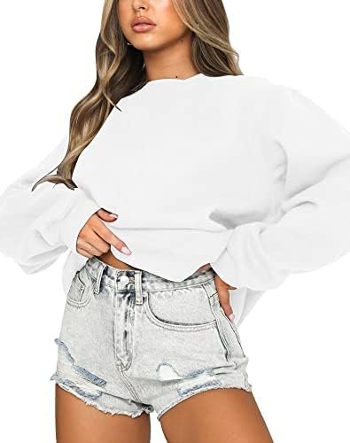 Women's Long Sleeve Sweatshirt Casual Oversized Pullover Hoodies Fall Tops