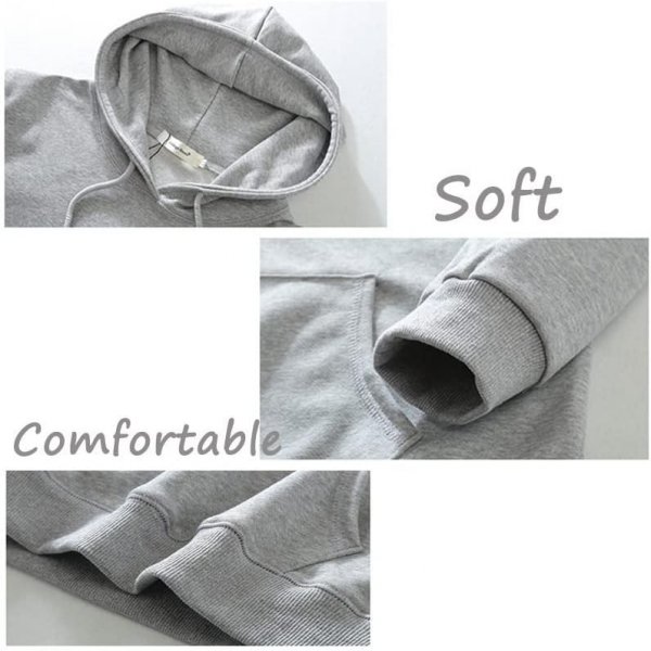 Mens hoodie Hoodie Men Cotton-Blend Hooded Sweatshirt Solid Color Drawstring Hooded (S-3XL)