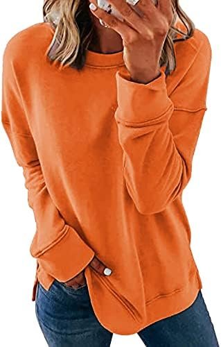 Womens Casual Fashion Sweatshirts Loose Pullover Sweatshirt Long Sleeve Tops