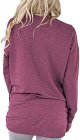 Womens Long Sleeve Sweatshirts Casual Pullover Tops Loose Shirt with Pockets