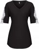 Women's Tank Tops V Neck Casual Blouse Tunic Womens Short Sleeve Summer Blouses