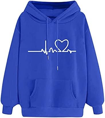 Hoodies for Women Fashion Printed Sweatshirt Long Sleeve Sweater Pullover Autumn Trend Clothing With Pockets