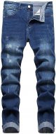 Men's Slim Fit Stretch Jeans Ripped Skinny Jeans for Men, Fashion Straight Leg Comfort Waist Cargo Denim Pants