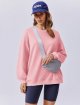 Sweatshirt for Women Oversized Fall Outfit Long Sleeve Y2K Pullover Top Sweat Shirts with Side Pockets