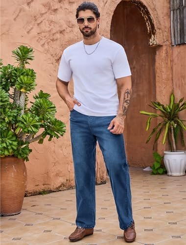 Men's Relaxed Fit Jeans Comfort Stretch Denim Pants