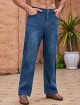 Men's Relaxed Fit Jeans Comfort Stretch Denim Pants