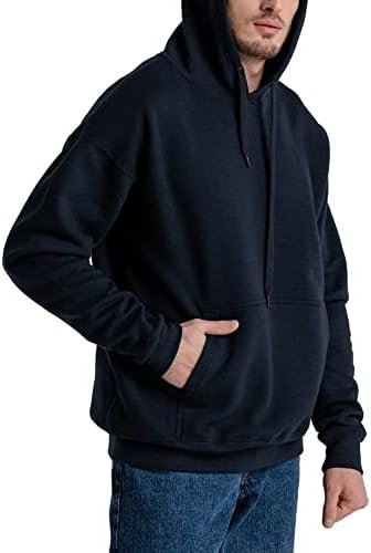 Mens hoodie Hoodie Men Cotton-Blend Hooded Sweatshirt Solid Color Drawstring Hooded (S-3XL)