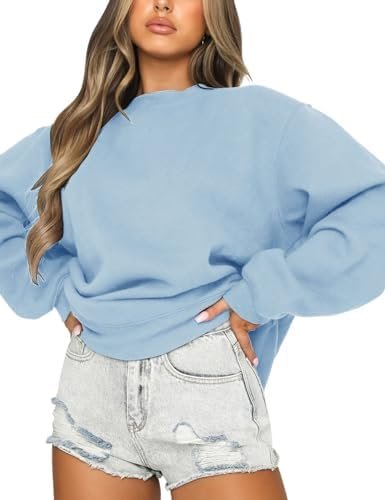 Women's Casual Sweatshirt Long Sleeve Loose Fitting Pullovers Fall Tops