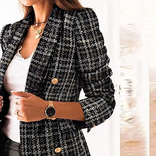 Vest Women Women's Long-Sleeved Casual Suit Printed Pocket Jacket