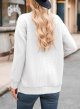 Women's Textured Sweatshirt Comfy Casual Long Sleeve Solid Knit Tops Shirts