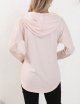 Women's V Neck Hoodies Long Sleeve Sweatshirt Drawstring Pullover Tops with Pocket