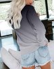 Womens Casual Sweatshirt Long Sleeve Tops Cute Pullover Loose Fit