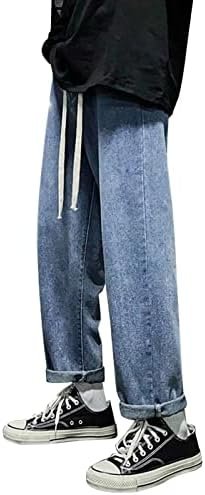 Male Casual Fashion Plus Size Middle Waist Denim Long Pants Jeans Men Mens Jeans Relaxed Fit Jeans for