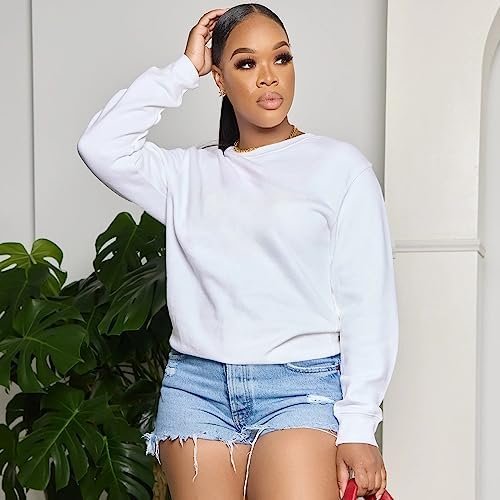 Women Sweatshirts Long Sleeve Casual Oversized Sweatshirt