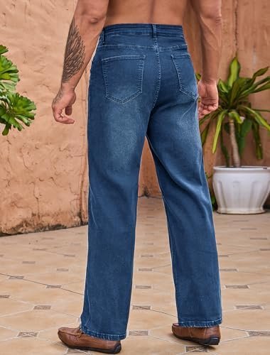 Men's Relaxed Fit Jeans Comfort Stretch Denim Pants