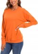 Womens Casual Fashion Sweatshirts Loose Pullover Sweatshirt Long Sleeve Tops